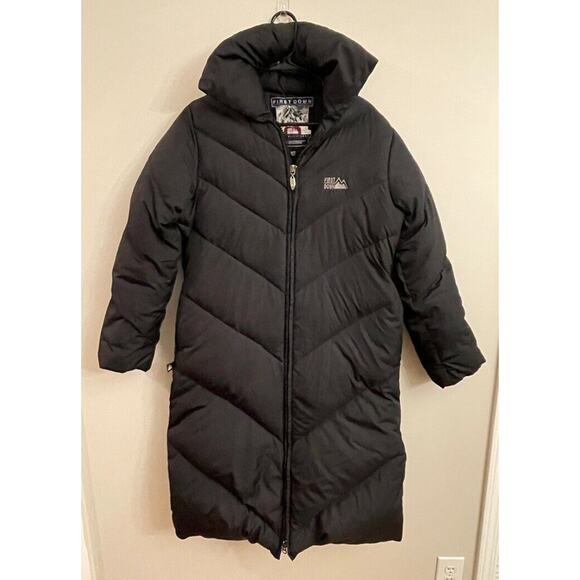 First Down Sixty Four Goose Down Full Length Parka, Black Women's Size Medium - Picture 1 of 4